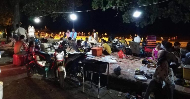 Khmer-Neujahrsfest 2020, am Kep Beach.