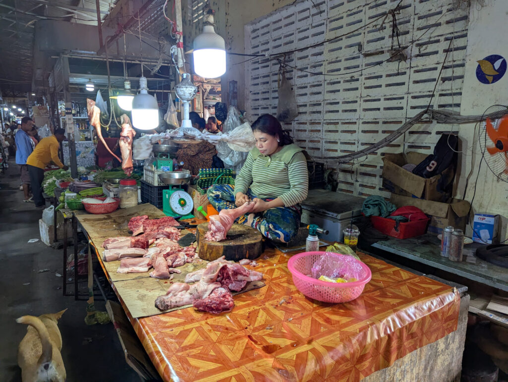 Fleisch Marktstand