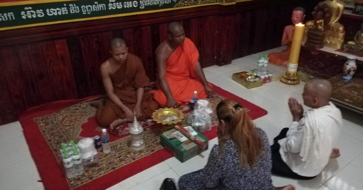 Buddhistische Bestattung von Gunnar im Tempel Wat Krom.