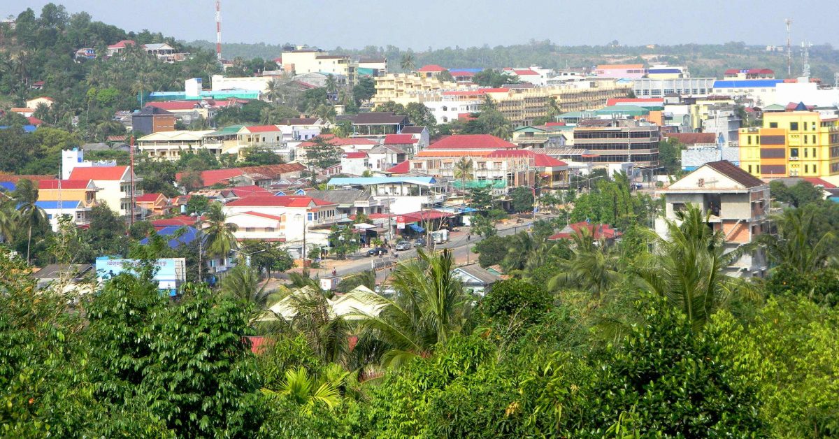 Blick über die Küstenstadt Sihanoukville.